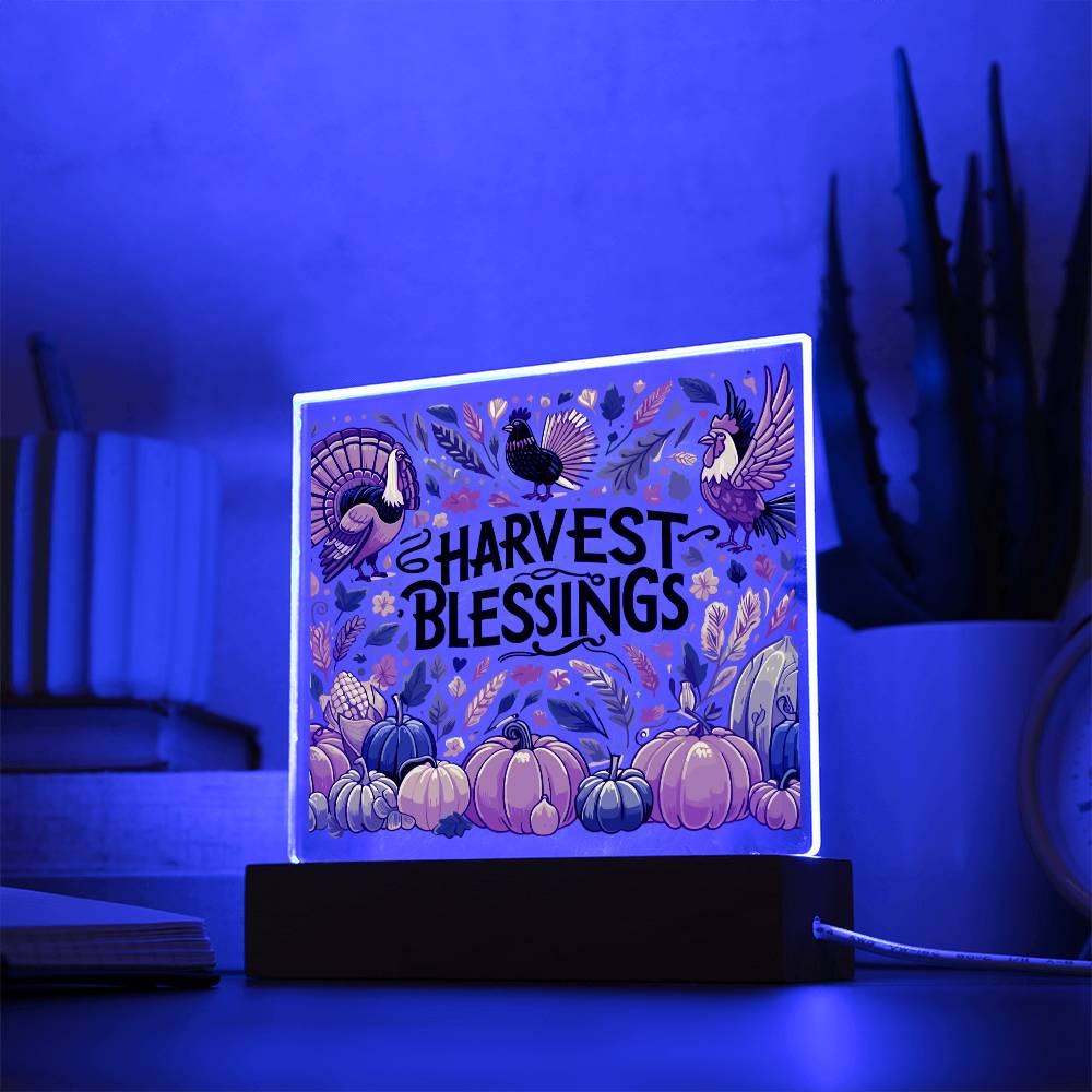 Harvest Blessings - Acrylic Square Plaque