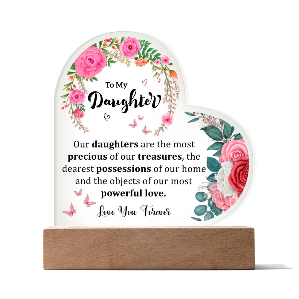 Daughter - Acrylic Heart Plaque