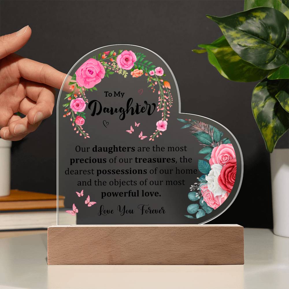 Daughter - Acrylic Heart Plaque