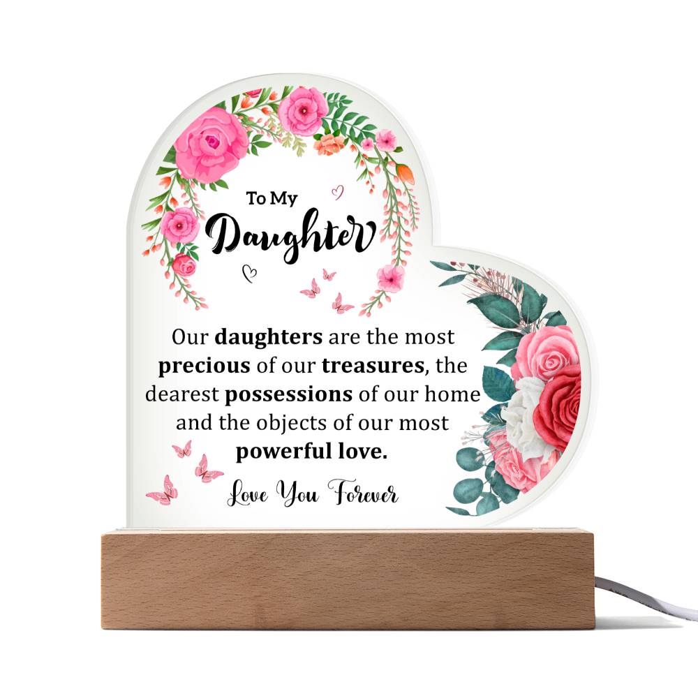 Daughter - Acrylic Heart Plaque