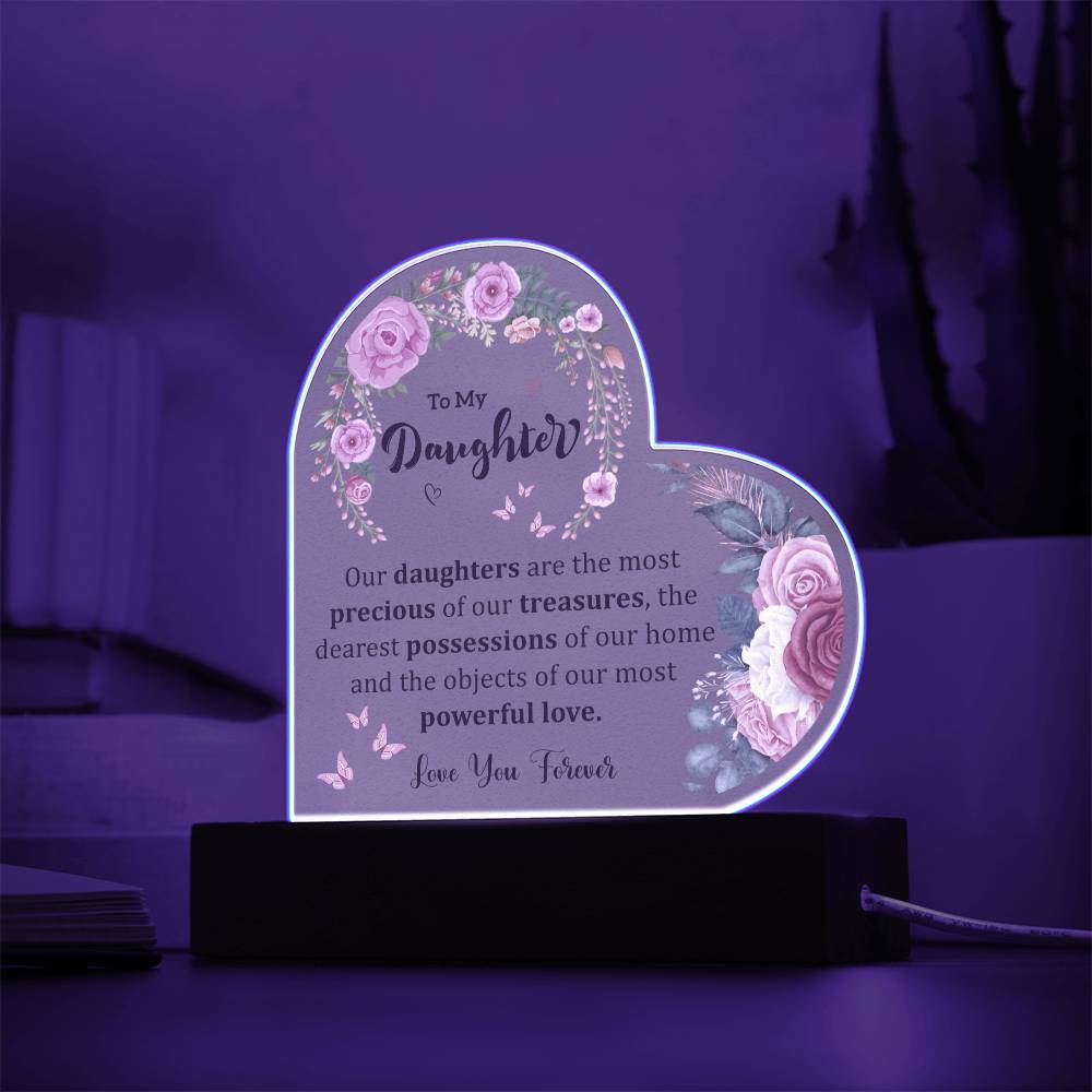 Daughter - Acrylic Heart Plaque