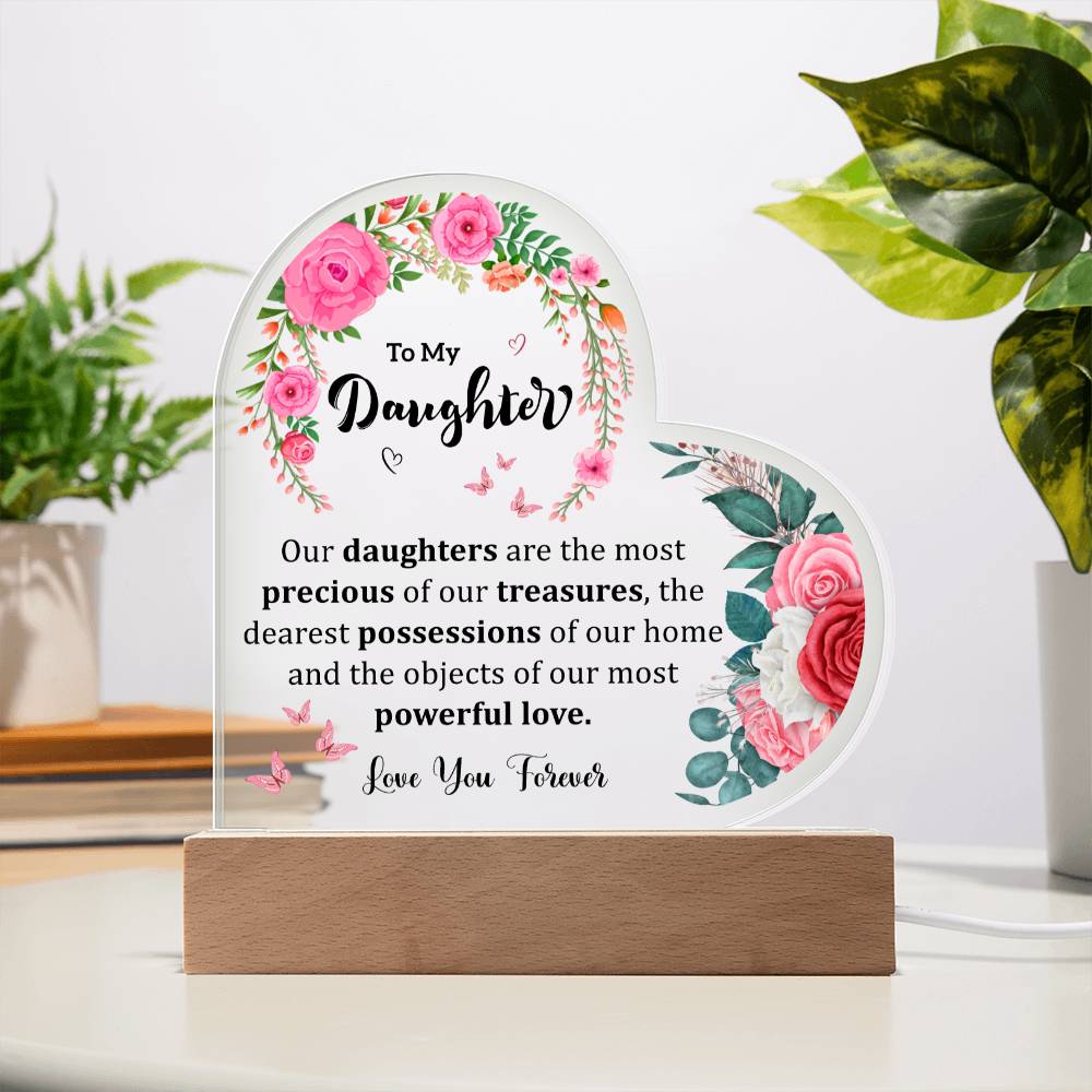 Daughter - Acrylic Heart Plaque